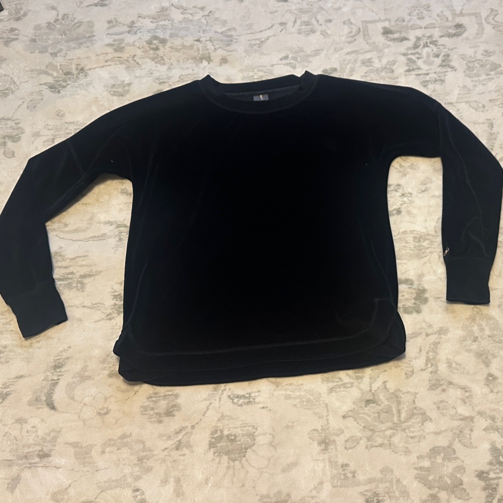 CALIA Black velvet long sleeved shirt  $12